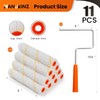 HANJKINZ Microfiber Paint Roller Covers, 6 Inch, 3/8 Inch Nap,