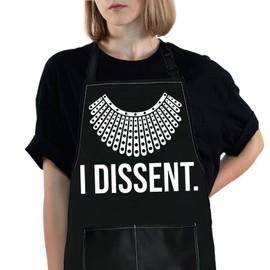 BWWKTOP Court Justice Collar Apron Feminist Gifts Girl Power Gifts I Dissent Adjustable Judge Apron For Judges Lawyers (I Dissent Apron)