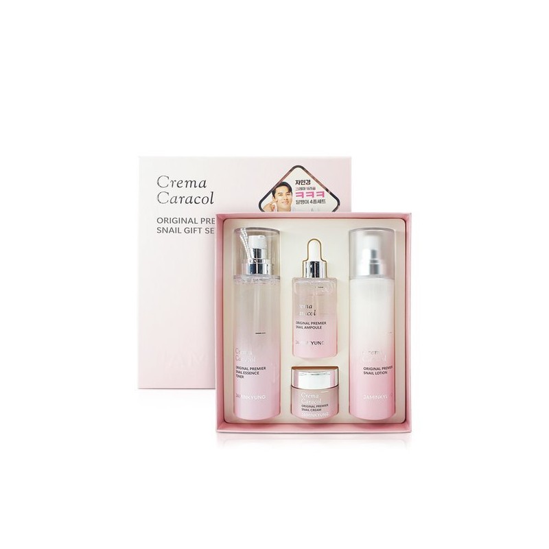 Jaminkyung Crema Caracol Original Premier Green Tea Snail 4-piece Gift