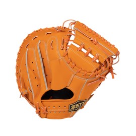 ZETT BRCB31212 Soft Baseball Catcher Mitt, Neo Status, For Right Throwing, Orange (5600)
