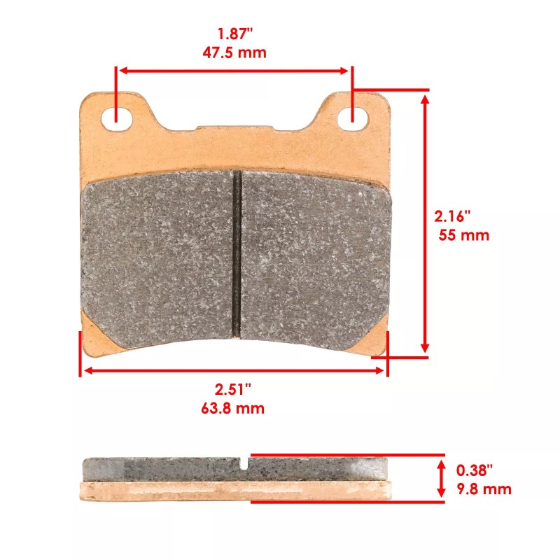 Caltric Front And Rear Brake Pads for Yamaha XVS1100 V-Star