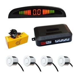 Car Parking Sensor, Rear Reversing Radar System with 4 Sensors, Wireless Reverse Backup LED Alarm Buzzer Reminder 5 Colors