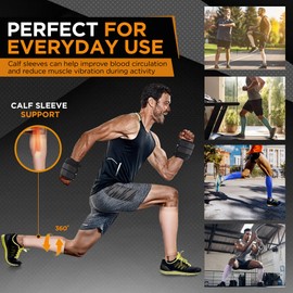 Doc Miller Compression Calf Sleeve for Men & Women, Premium Medical Grade, 20-30mmHg Graduated Support for Running, Calf Tear, Shin Splints, Knee High, Tan Skin Calf Sleeves, Small Size, 1 Pair