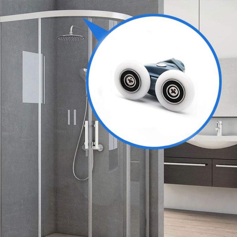 2/4 Pieces Shower Door Wheels Shower Cubicle Roller Runner 18