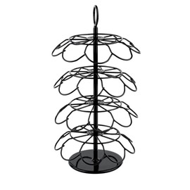 Restaurantware Restpresso 7.8 x 13.7 Inch Coffee Capsule Holder 1 Durable Pod Carousel - Holds 36 K-Cups 360-Degree Rotatable Iron Espresso Pod Organizer 4 Tier Pods Not Included