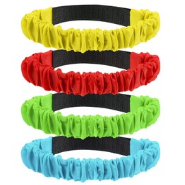 TOYANDONA 12pcs 3 Legged Race Bands, Elastic Three Legged Race Bands Relay Race Games for Kids Adults Birthday Carnival Party Outdoor Family Games