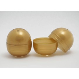 Ahmuse 1.9 inches (48 mm) Empty Capsule Gacha Capsule, Made in Japan, Gold, Pack of 50