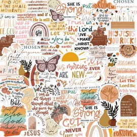 100PCS Bible Verse Stickers Inspirational Christian Stickers for Easter Gifts,Water Bottle, Laptop, Phone Waterproof