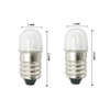 10pcs E10 LED Bulbs 12V Cool White E10 Miniature Screw