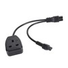 Power Plug Cable 30cm Y Shape IEC320 C6 Male to