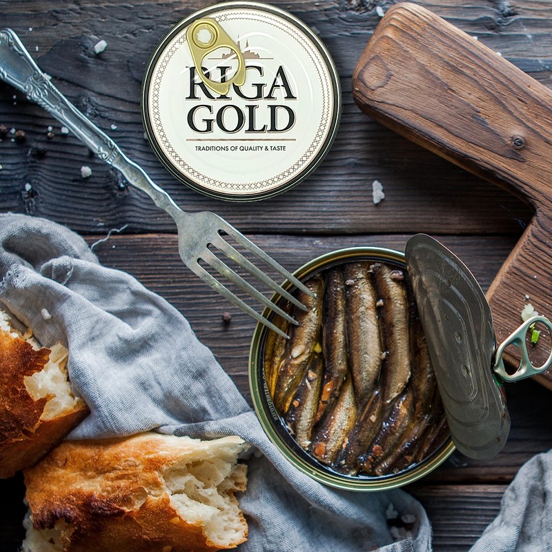Riga Gold Shproti, Sprats in Oil, 5.64 ounces (Pack 12)