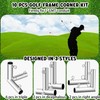 Blulu 10 Pieces 1'' Golf Frame Corner Kit Canopy Fittings
