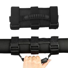povtii Grab Handle, 1680D Oxford Roll Bar Grip Handle with Magic Tape & Plastic Buckle, 3 Straps Design Grab Handle Compatible with Wrangler JK TJ JL CJ YJ, Car Accessories