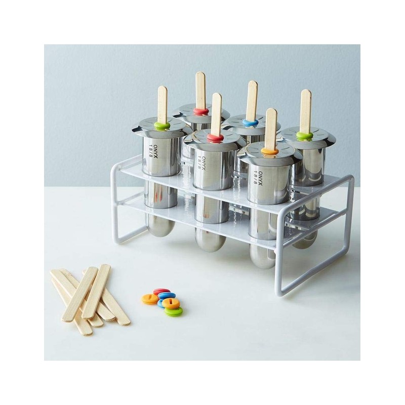 Onyx 18/8 Stainless Steel Popsicle Mold, Set of 6