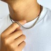 HEIX Mens 6-10mm Chain Necklace Stainless Steel Simple Cuban Chunk