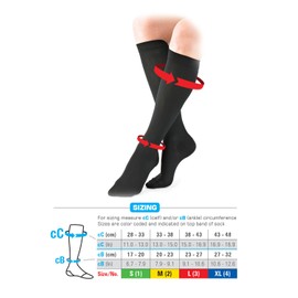 Neo G Travel Compression Socks For Women - Energizing tired, aching legs. Travel Socks are perfect flight companion, great for long periods of inactivity -  Graduated Compression Socks - Beige - S