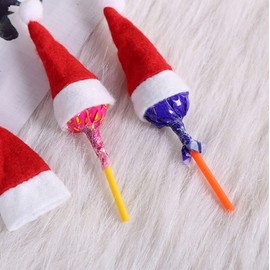 AstarFavor 50 pieces small Christmas hat, Christmas cutlery holder, small Santa hat, Santa Claus cutlery bag, Christmas decoration