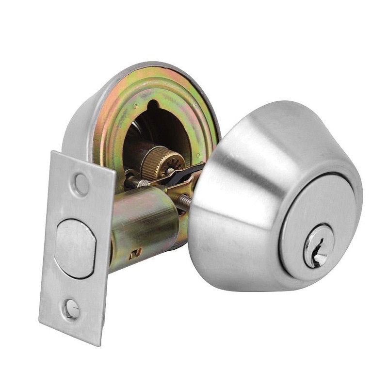 Double Cylinder Steel Security Door Bolt with Lock on Both