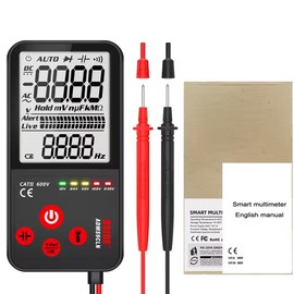 zmart Portable Digital Multimeter Large 3.5" LCD 3 Line Display Voltmeter AC DC Voltage NCV Resistance Ohm Hz Tester