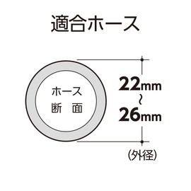 Takagi QG433 Hose Band, Wire Band, High Pressure Screwdriver, Outer Diameter 0.9 - 1.0 inches (22 - 26 mm), Hose Outer Diameter: 0.9 - 1.0 inches (22 - 26 mm)