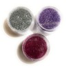 AD 14. Diamantina Comestible TRIO: PLATA/LILA/FIUSHA 24gr (3 piezas de