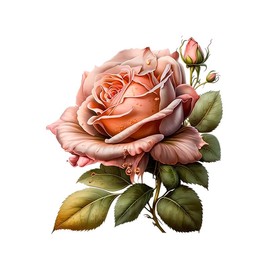 2PCS Pink Rose Flower Vinyl Decals 4.53"x5.12", Waterproof Car Decal, Bumper Window Stickers, Exterior Car Accessories, Durable Vinyl PVC Material |#TM20B