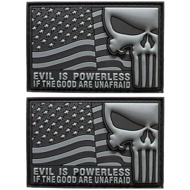 Evil Is Powerless If Good Is Unafraid Reagan Quote PVC PATCH | 2PC HOOK 3"x2