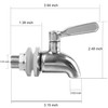 Bekith 2 Pack Beverage Dispenser Replacement Spigot, Stainless Steel Polished