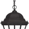 Homeroots Three Light Matte Black Carousel Lantern Hanging Light