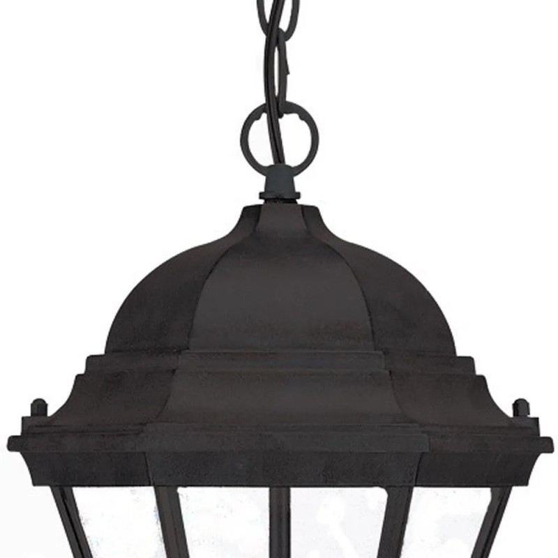 Homeroots Three Light Matte Black Carousel Lantern Hanging Light