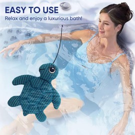 LCHUANG 2 Pack Hot Tub Scum Absorber Turtle - Oil Absorbing Hot Tub Floating Sponge Cleaner Absorber Spa & Pool Cleaner, Keeps Water Clear, Reusable Pool Scum Absorber Hot Tub Spa Accessories