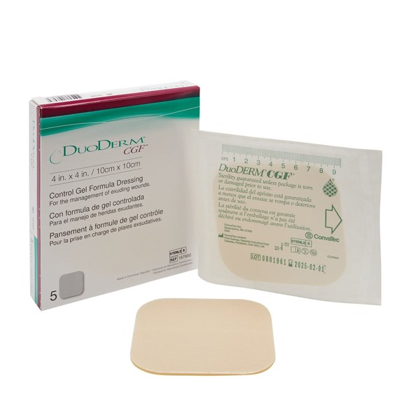 CONVATEC DuoDERM CGF Hydrocolloid Wound Dressing 4" x 4" BX