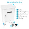 Serenelife Weatherproof Wall Mount Locking Mailbox Galvanized Steel Drop Box
