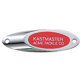 Acme Kastmaster Lure with Flash Tape, Chrome/Red, 1/2-Ounce