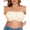 ZEBELL Plus Size Strapless Bras for Women with Underwire, Non-Slip