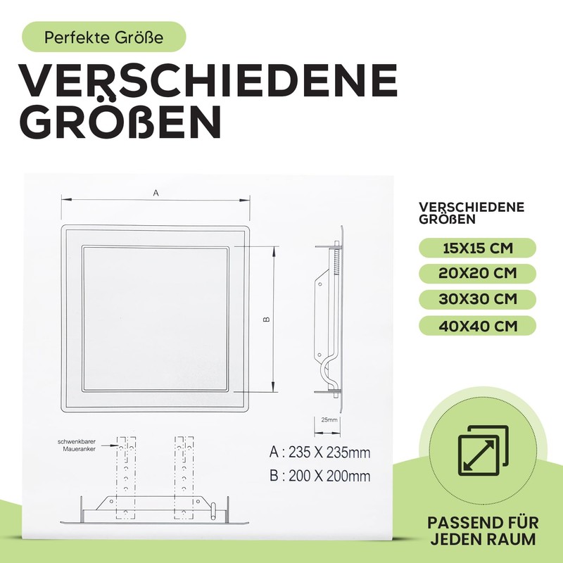Inspection Flap 20 x 20 cm with Snap Lock Premium
