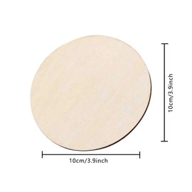 Zngou 18 PCS Wooden Discs 10cm Round Wood Coasters Unfinished Blank Wood Slices Cutouts Wooden MDF Wood Circle Sign Natural Wood Pieces For Crafts DIY Decorations Tags Ornaments Scrapbook Plaques