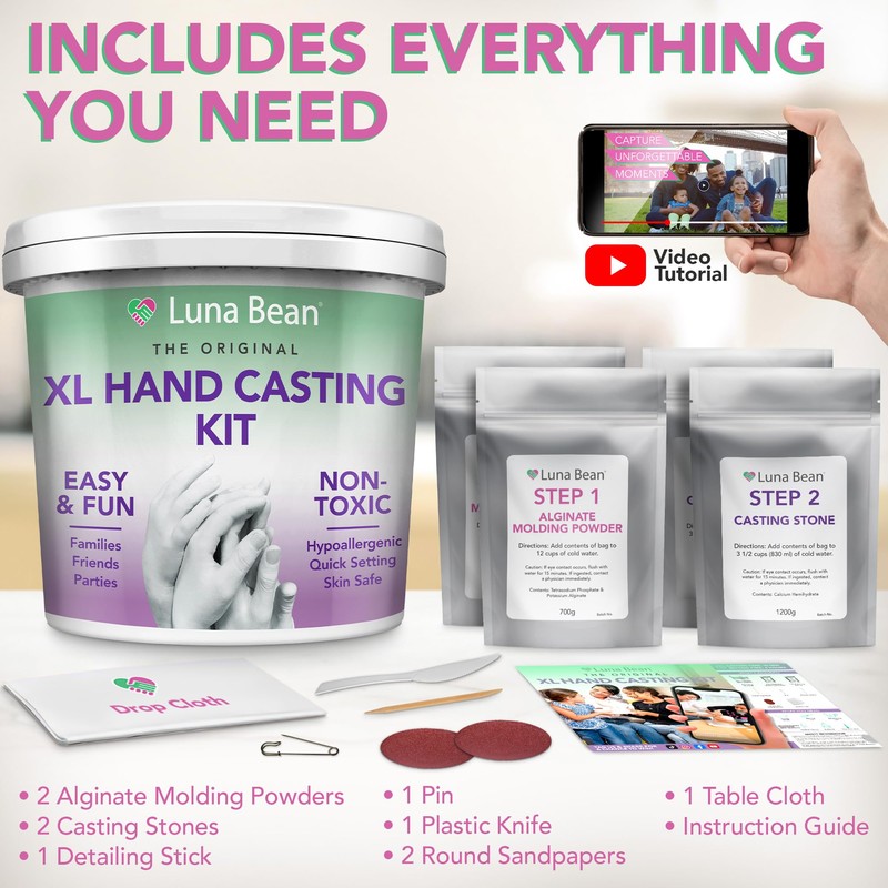 Luna Bean XL Family Hand Casting Kit – Extra Large