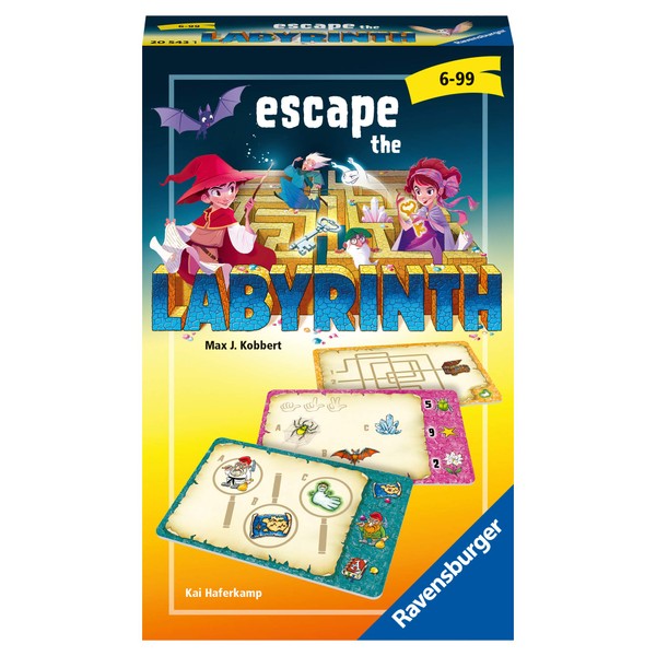 Ravensburger 20543 Escape The Labyrinth, Gift Game for 1-4 Players, from 6 Years, Compact Format, Travel Game