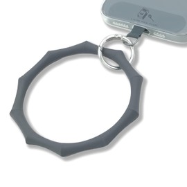 Little Fire Craft Silicone Phone Wrist Strap Hand Wrist Phone Strap Detachable Cellphone Wristlet Silicone Wristband Lanyard (Grey)