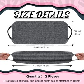 Back Scrubber for Shower Exfoliating Washcloth Back Cloth Body Extended Length Scrubber Towel Nylon Exfoliating Stretchable Pull Strap Wash Cloth for Bath Body Scrub Washcloth 2 Pack (Pink,Gray)