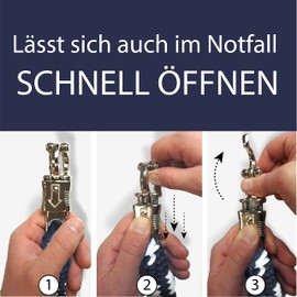 Lead Rope Horse Tie Rope for Horses with Sturdy Panic Hook Length 2 m Many Colours (Navy Blue/White)