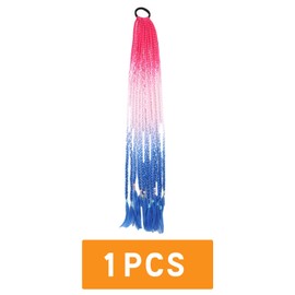 Hair Ponytail Extension Braids Extensions Hair Crochet for Black Women Long Cosplay Hairpieces Blue Pink Red Synthetic Ponytail Extension 3014