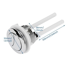 38mm Toilet Flush Button Replacement,Dual Flush Toilet Cistern Push Button,Toilet Flush Toilet Buttons Replacement Accessories,Compatible with Cistern Tank Toilet Flush System