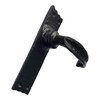Cast Iron Antique Door Handles Set, Black Lever with Latch