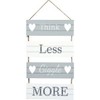 Think Less, Giggle More' Hanging Slatted Sign