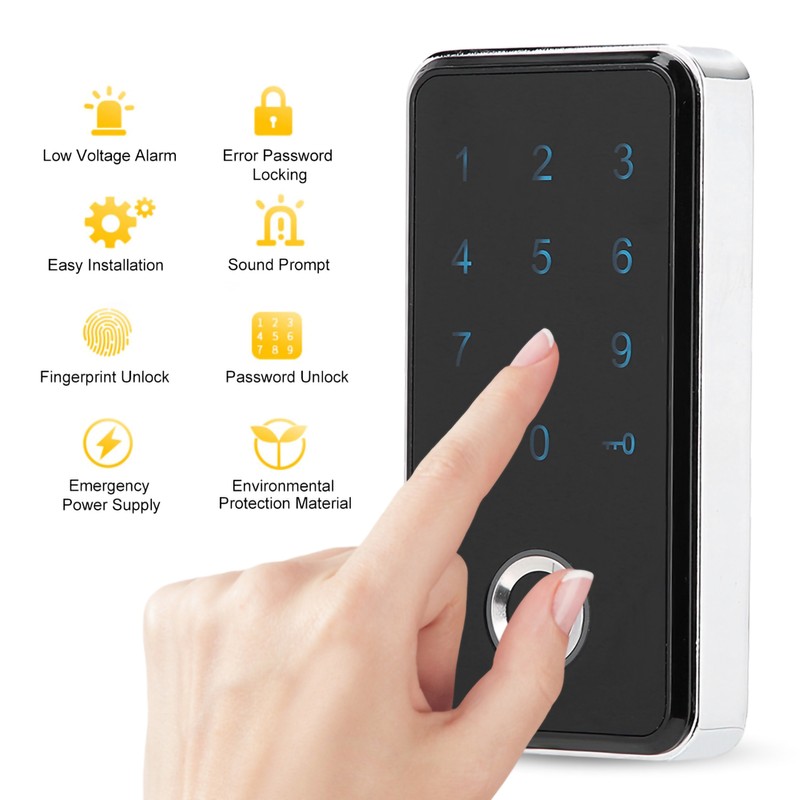 Smart Keyless Fingerprint Digital Password Electronic Lock For Cabinet File