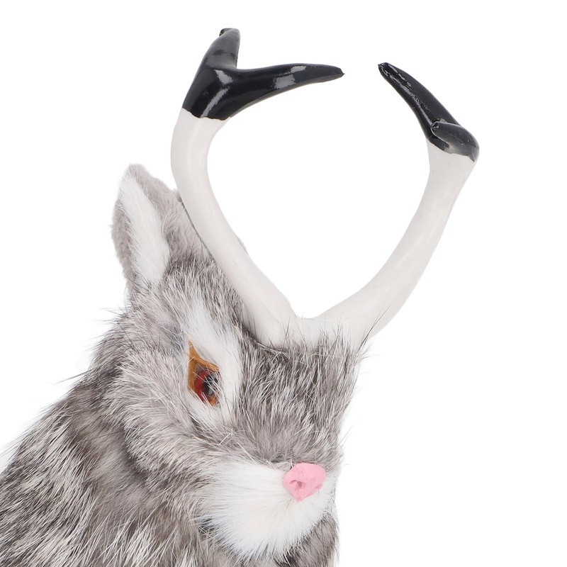 Simulation Antler Rabbit Ornament Cute Rabbit Home Decorations Animal Model