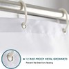 Chrainy 4pcs White Flowers Shower Cutain Bathroom Decor Sets with