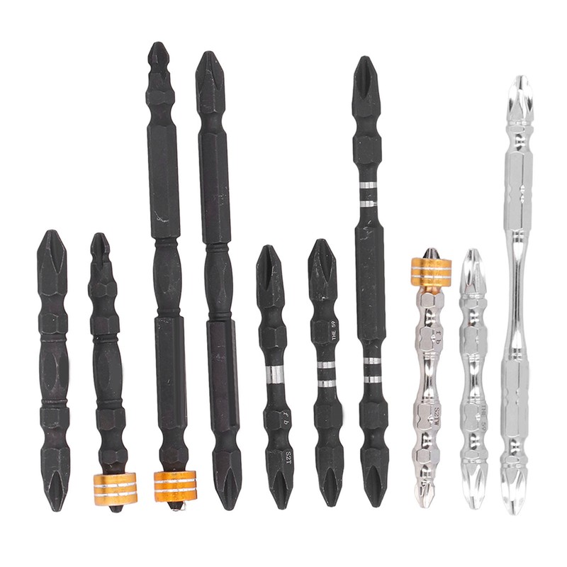 10Pcs Screwdriver Bit S2 PH2 Alloy Steel Double Ended Magnetic